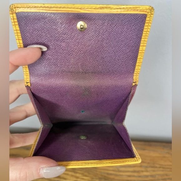 Authentic LOUIS VUITTON Elise Yellow Epi Portefeuille Leather Trifold Wallet. - Picture 8 of 8